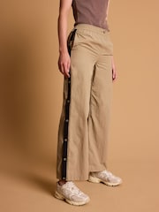 Camel Nylon Popper Side Trackpants - Image 3 of 7