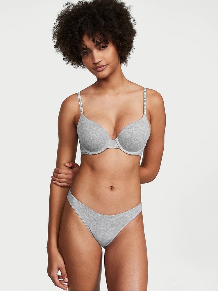 Victoria's Secret Medium Heather Grey High Leg Knickers - Image 1 of 3