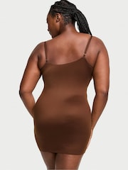 Victoria's Secret Ganache Brown Mini Feathersoft Essentials Slip Dress - Image 2 of 3