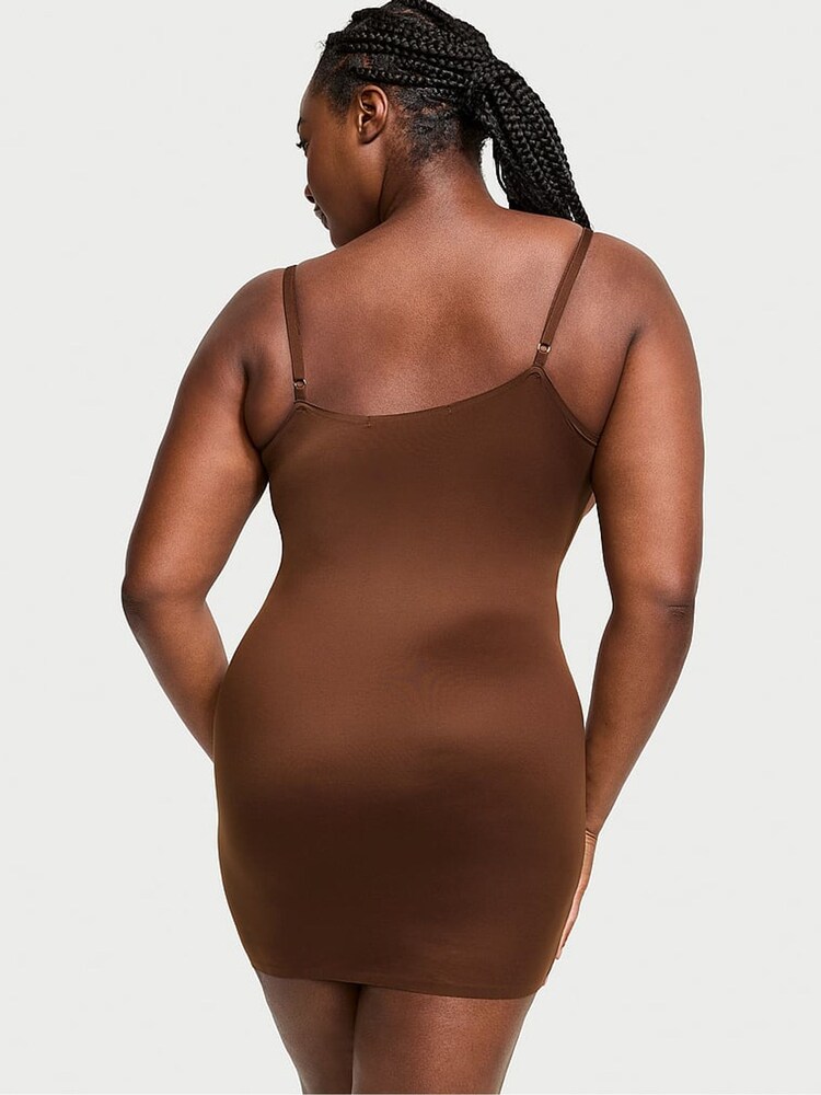 Victoria's Secret Ganache Brown Mini Feathersoft Essentials Slip Dress - Image 2 of 3 Victoria's Secret Ganache Brown Mini Feathersoft Essentials Slip Dress - Image 2 of 3