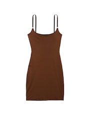 Victoria's Secret Ganache Brown Mini Feathersoft Essentials Slip Dress - Image 3 of 3