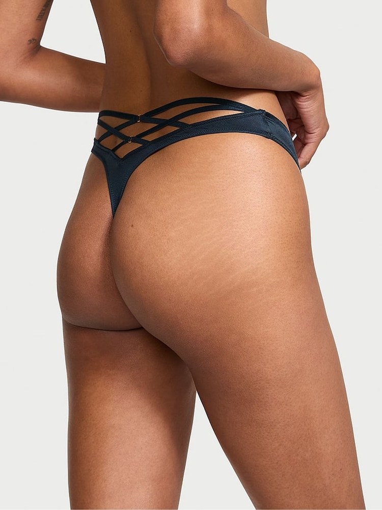 Victoria's Secret Dark Twilight Blue Thong Knickers - Image 2 of 3