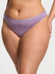Victoria's Secret Frozen Plum Purple Thong Knickers - Image 1 of 3