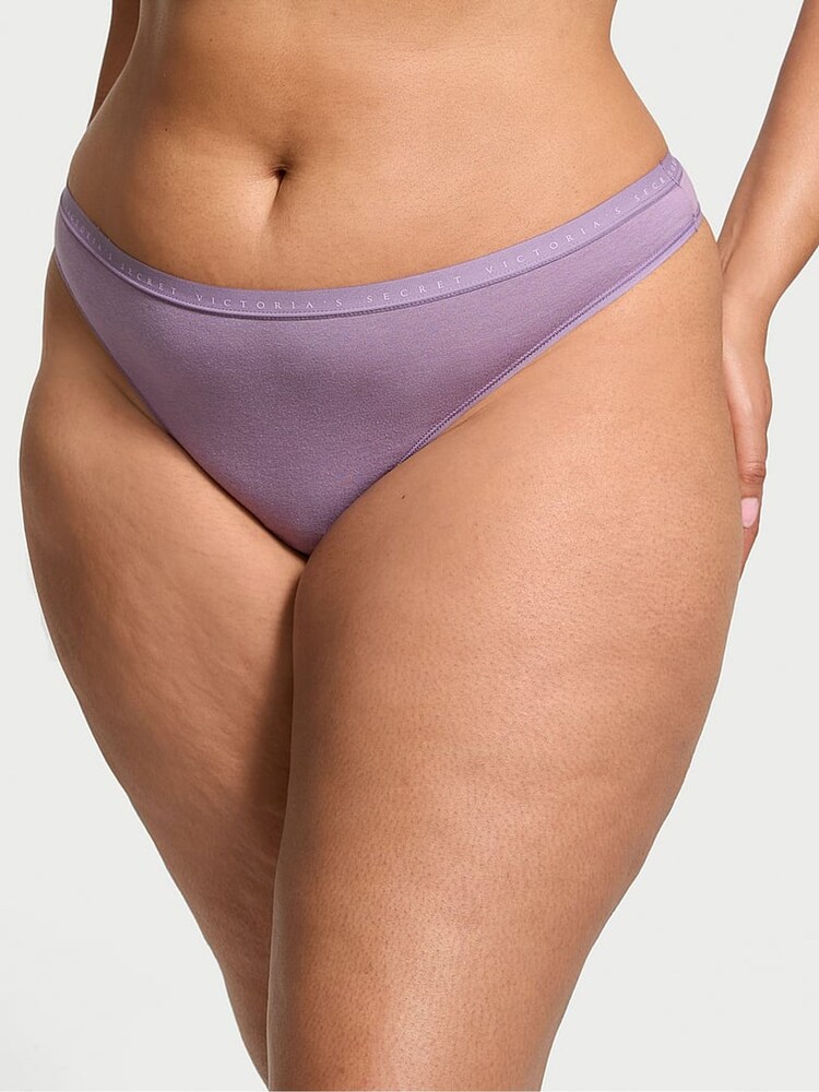 Victoria's Secret Frozen Plum Purple Thong Knickers - Image 1 of 3