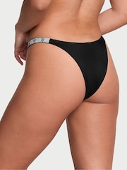 Victoria's Secret Black Monogram Brazilian Shine Strap Knickers - Image 2 of 3