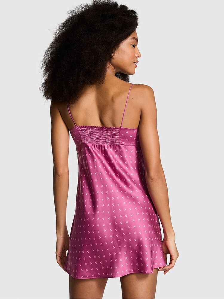 Victoria's Secret PINK Midnight Mauve Pink Cherries Slip Dress - Image 2 of 3