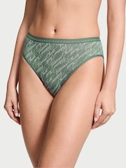 Victoria's Secret Faded Sage Green Script Brief Knickers - Image 1 of 3