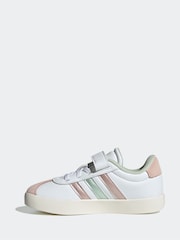 adidas White/Pink/Silver VL Court 3.0 Trainers - Image 2 of 9