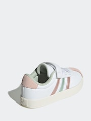 adidas White/Pink/Silver VL Court 3.0 Trainers - Image 5 of 9