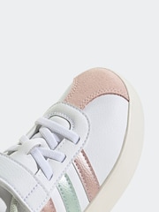 adidas White/Pink/Silver VL Court 3.0 Trainers - Image 9 of 9