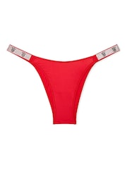 Victoria's Secret Lipstick Red Brazilian Shine Strap Knickers - Image 3 of 3