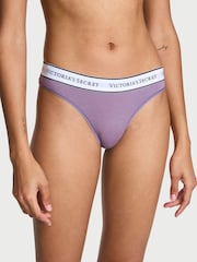Victoria's Secret Frozen Plum Purple Thong Knickers - Image 1 of 3