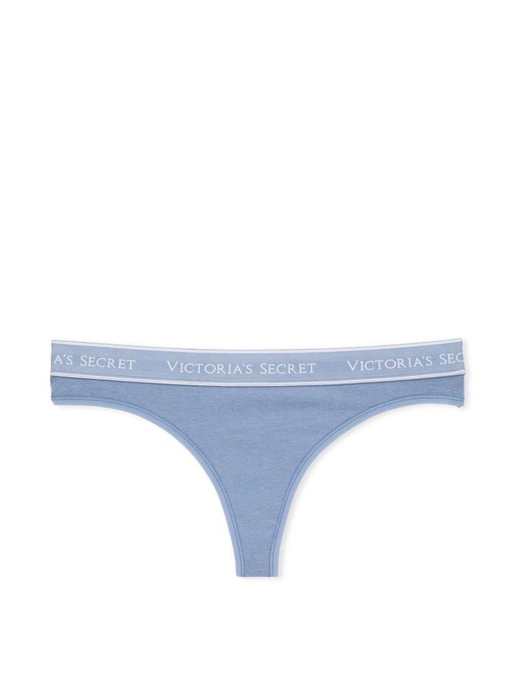 Victoria's Secret Faded Denim Blue Thong Knickers - Image 3 of 3