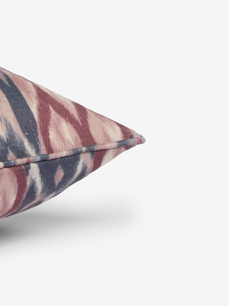 Purple 50 x 50cm Dry Ikat Print Cushion - Image 4 of 4