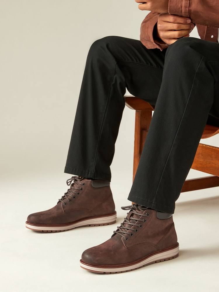 Brown Leather Sports Boots - Image 1 of 6