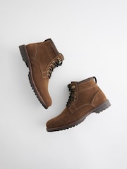 Hellbraun/Braun - Chukka-Stiefel mit Schnürung - Bild 6 von 7