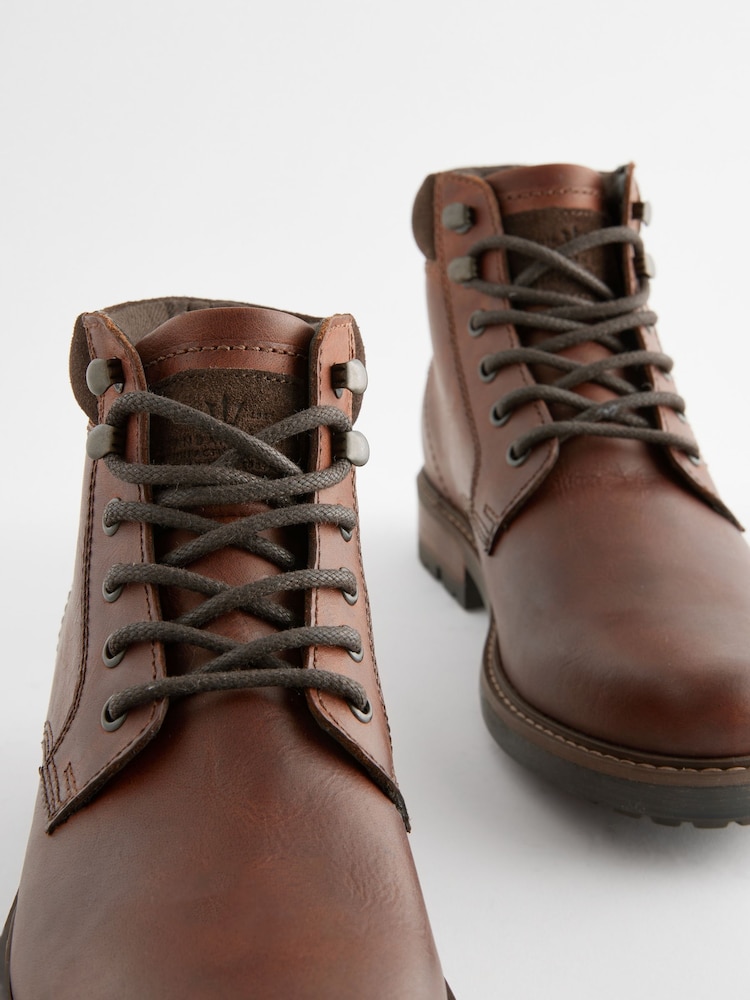 Tan Brown Leather Boots - Image 3 of 6