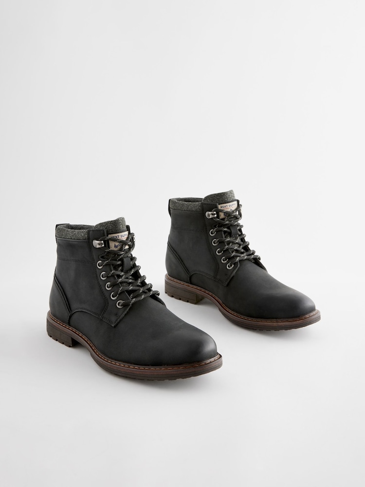 Black Lace Up Chukka Boots - Image 1 of 6