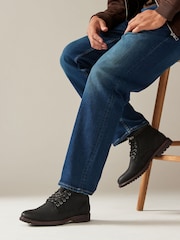 Black Lace Up Chukka Boots - Image 2 of 6