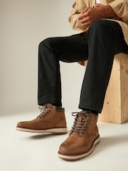 Tan/Brown Leather Sports Boots - Image 1 of 3