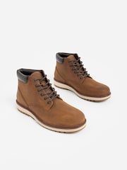 Tan/Brown Leather Sports Boots - Image 2 of 3