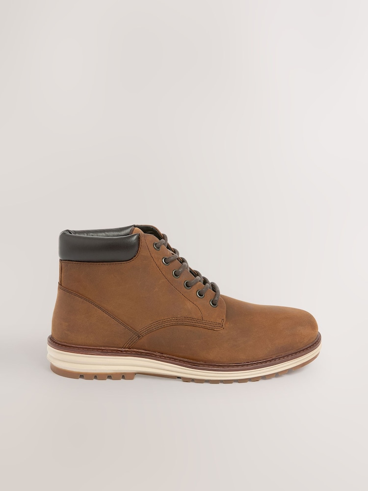 Buy Tan/Brown Leather Boots from Next USA display picture 1