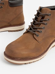 Tan/Brown Leather Sports Boots - Image 4 of 6