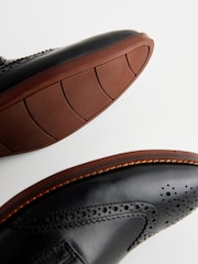Black Leather Brogue Boots - Image 6 of 6