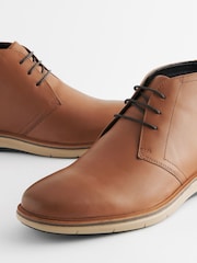 Tan Brown Motion Flex Mid Boots - Image 3 of 5