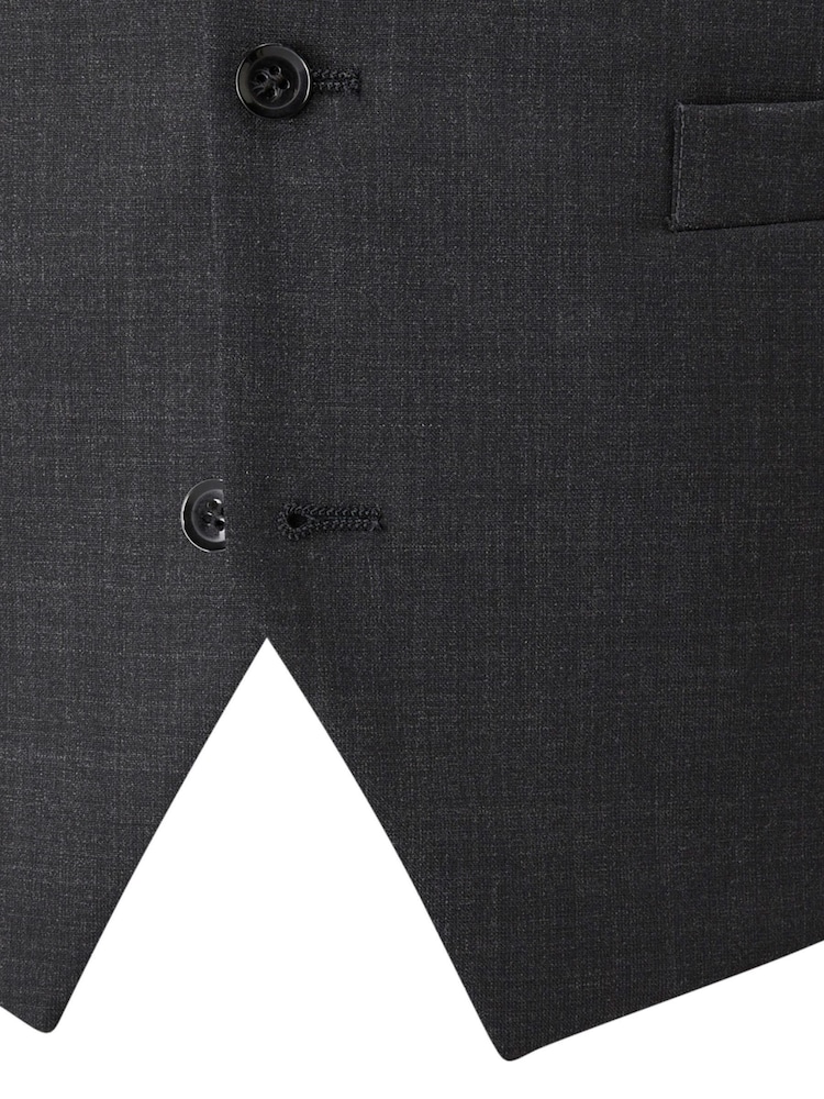Gris antracita - Skopes Single Breasted Wool Rich Darwin Suit Waistcoat - Imagen 4 de 4