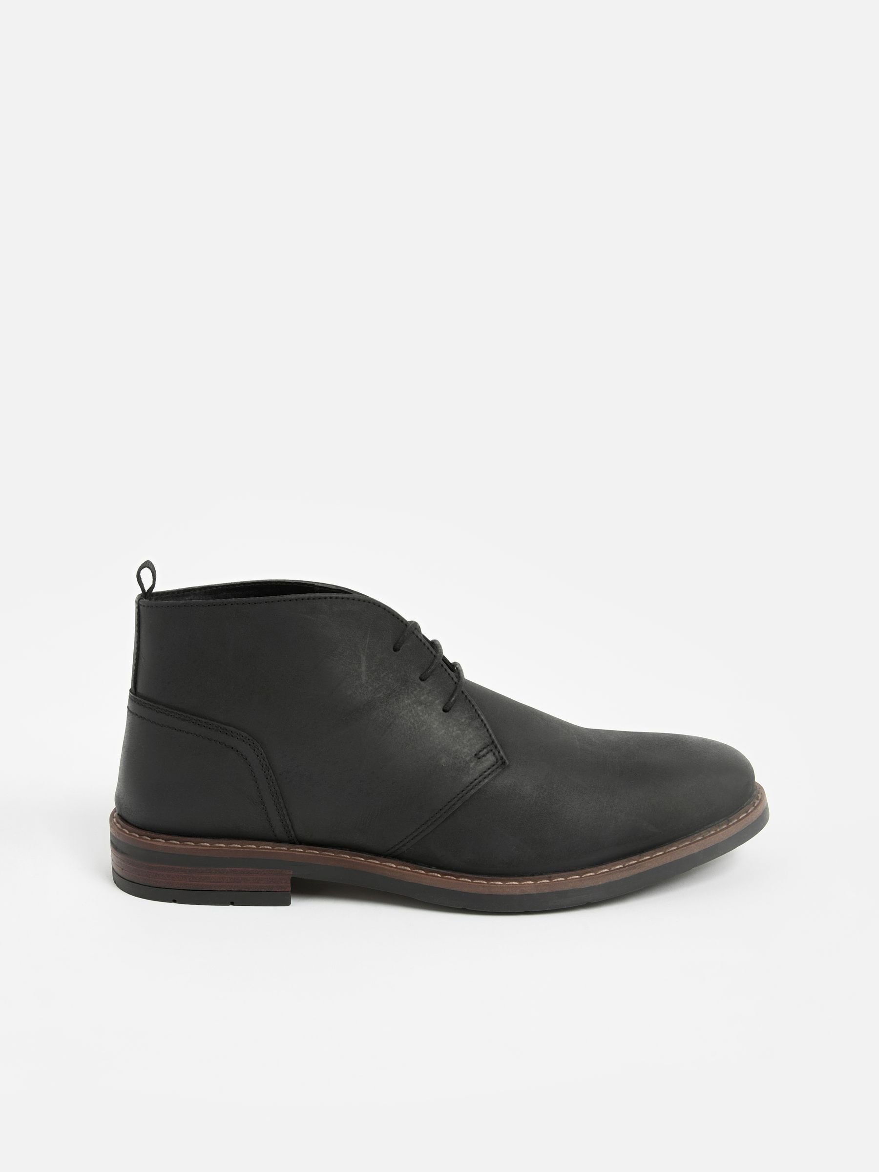 Buy Black Waxy Leather Chukka Boots from Next USA Buy Black Waxy Leather Chukka Boots from Next USA