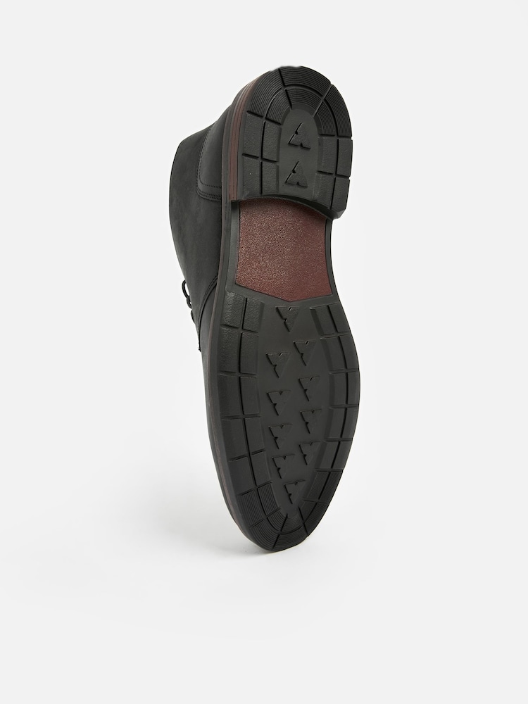 Black Waxy Leather Chukka Boots - Image 5 of 7