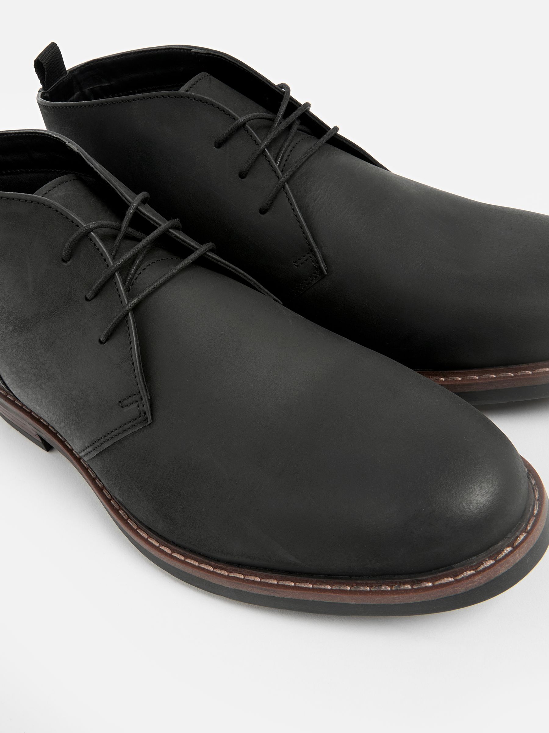 誕生日プレゼント Buy Black Waxy Leather Chukka Boots from Next USA トップス
