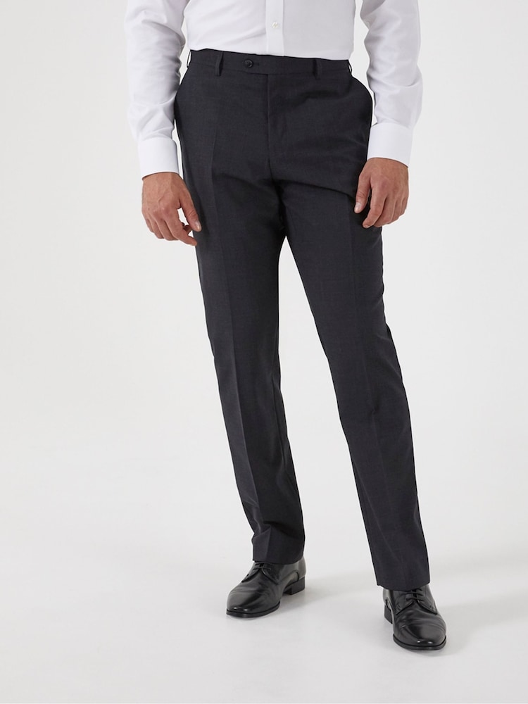 Skopes Charcoal Grey Classic Fit Wool Rich Darwin Suit Trousers - Image 1 of 4