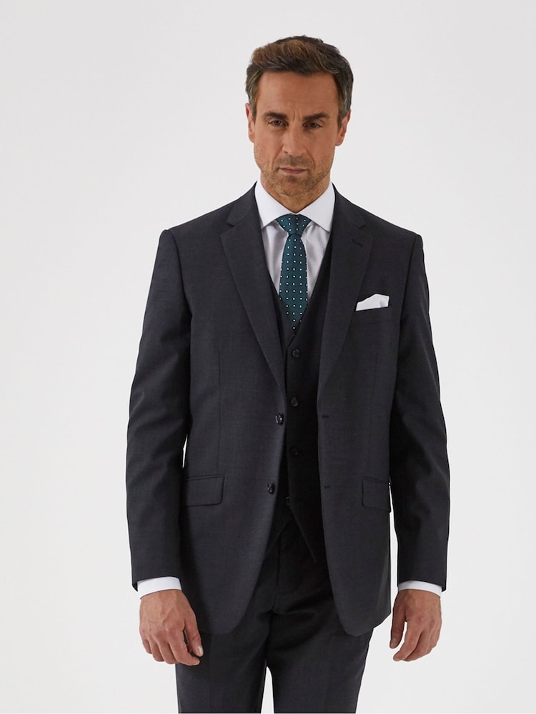 Gris antracita - Skopes Classic Fit Wool Rich Darwin Suit Jacket - Imagen 1 de 4