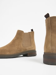 Stone Suede Chelsea Boots - Image 3 of 6