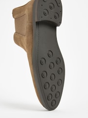Stone Suede Chelsea Boots - Image 4 of 6