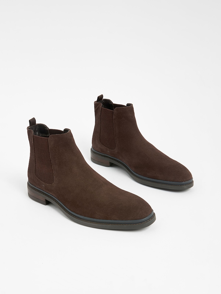 Brown Suede Chelsea Boots - Image 2 of 6