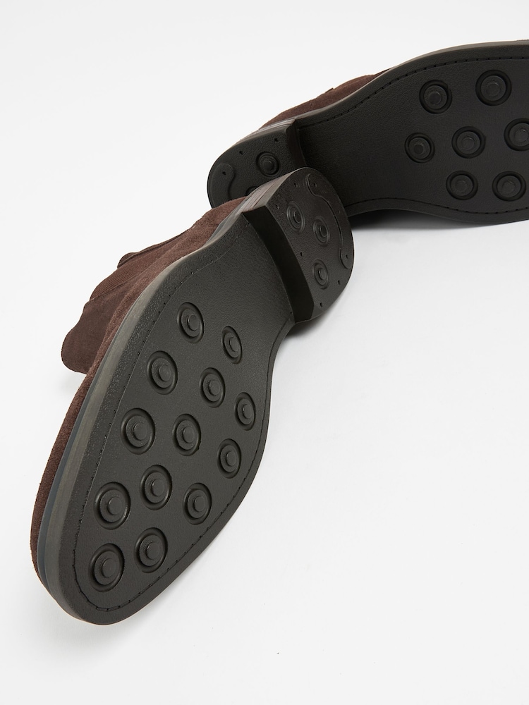 Brown Suede Chelsea Boots - Image 4 of 6