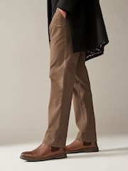 Tan Brown Waxy Leather Chelsea Boots - Image 2 of 6