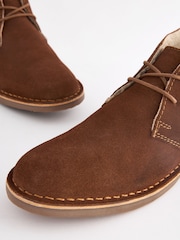 Tan Brown Borg Lined Desert Boots - Image 4 of 7
