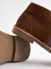 Tan Brown Borg Lined Desert Boots - Image 7 of 7