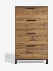 Dark Bronx Oak Effect 4 Drawer Tall Chest of Drawers - Image 3 of 5
