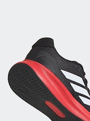 adidas Black/Red Junior Runfalcon Trainers - Image 8 of 8