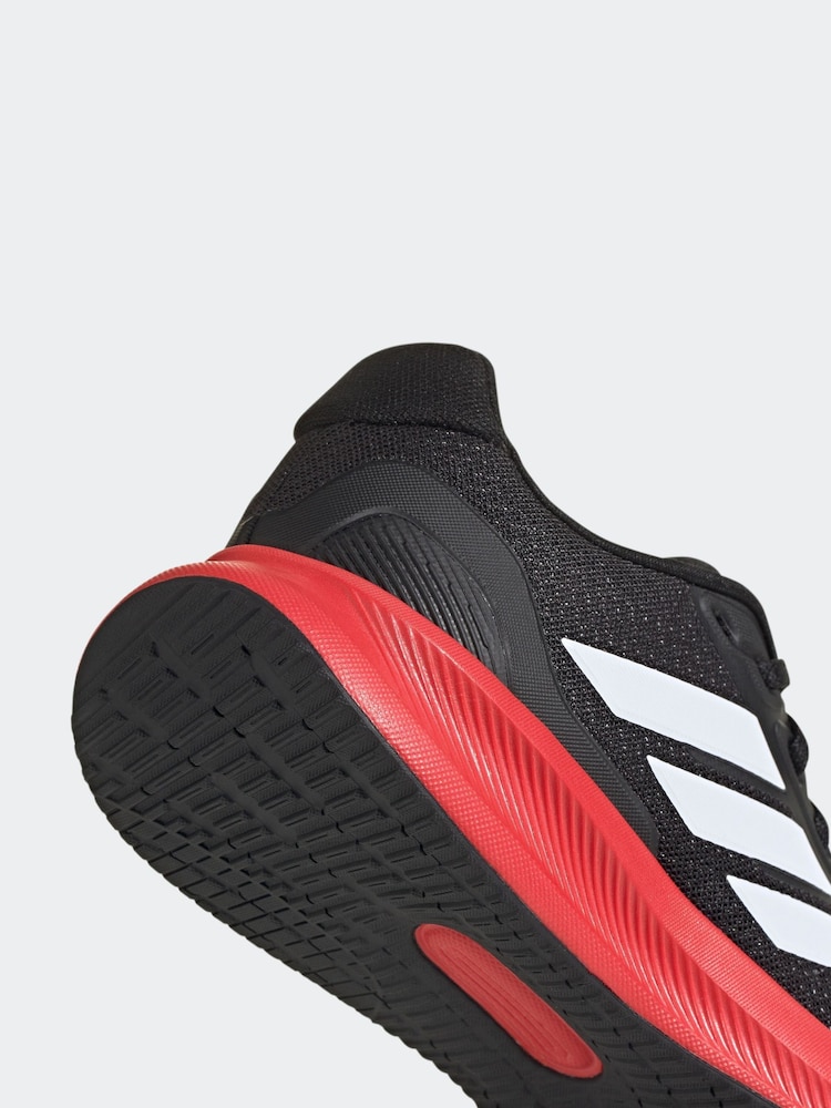 adidas Black/Red Junior Runfalcon Trainers - Image 8 of 8