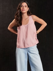 Pink Sleeveless Scoop Cami Top - Image 3 of 7