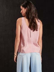 Pink Sleeveless Scoop Cami Top - Image 4 of 7