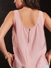Pink Sleeveless Scoop Cami Top - Image 5 of 7