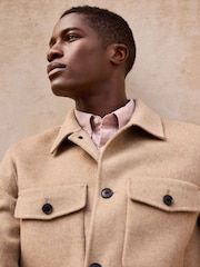 Taupe Neutral Premium Soft Touch Wool Rich Shacket - Image 5 of 10
