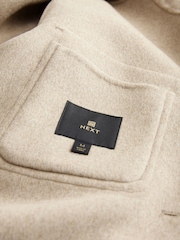 Taupe Neutral Premium Soft Touch Wool Rich Shacket - Image 9 of 10